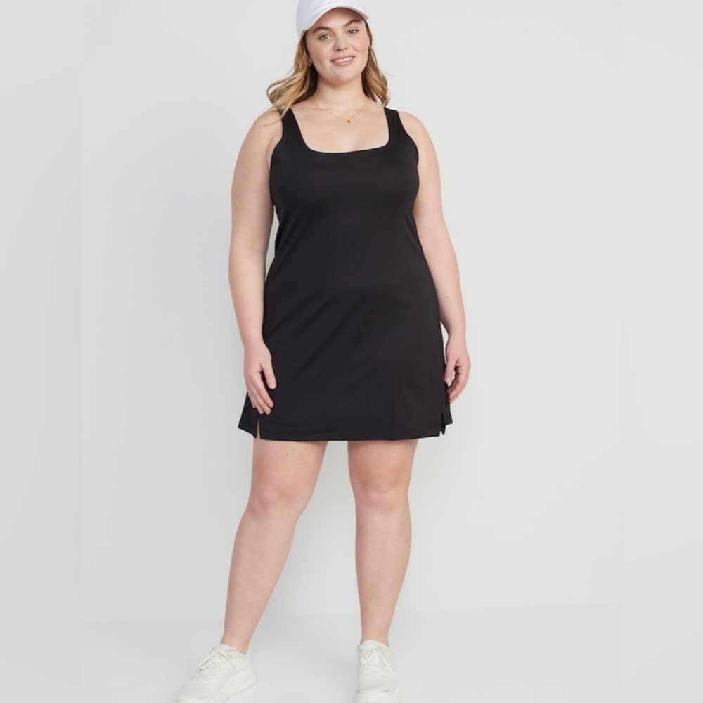 NWT! Black PowerSoft Sleeveless Shelf-Bra Support Dress  - Multiple 💜